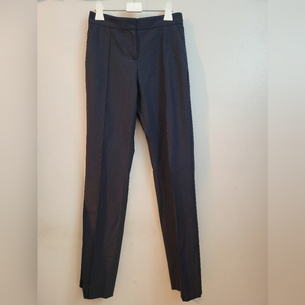Maje Light Blue Pinstripe Trousers